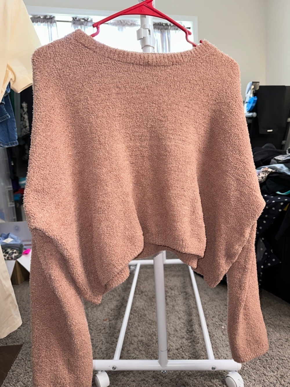 Cozy Blush Pink Women's Sweater - Soft Knit Pullover